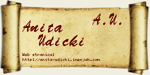 Anita Udicki vizit kartica
